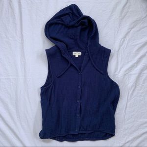 Cloth & Stone Sleeveless Hooded Top